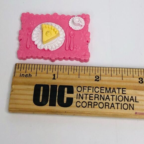 fisher price loving family doll house food tray pie pink replacement vintage - Picture 2 of 4